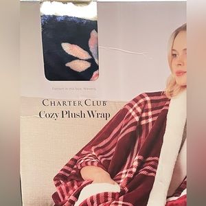 Cozy Plush Wrap Robe Throw One Size 50” x 70 (127 x x178cm) New with Tag